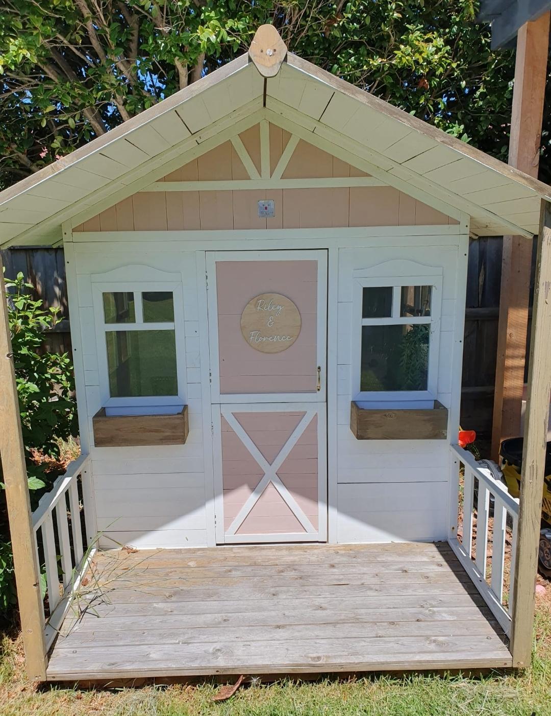 Cubby House Wooden Sign