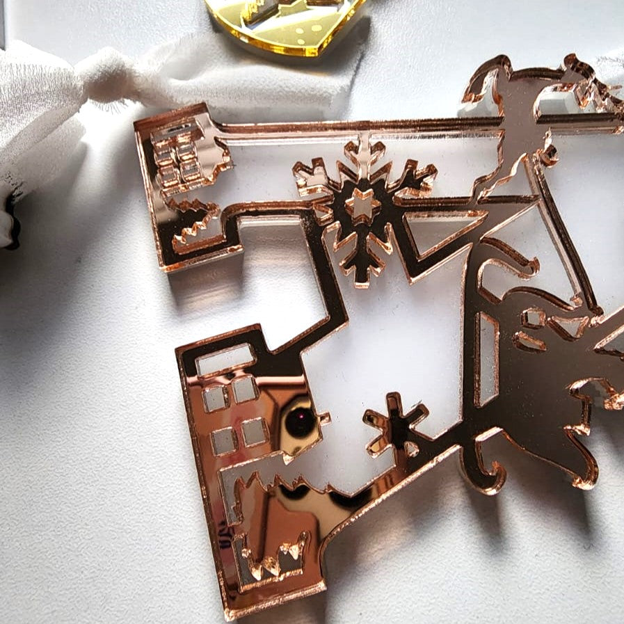 Letter Christmas ornament- Double layer