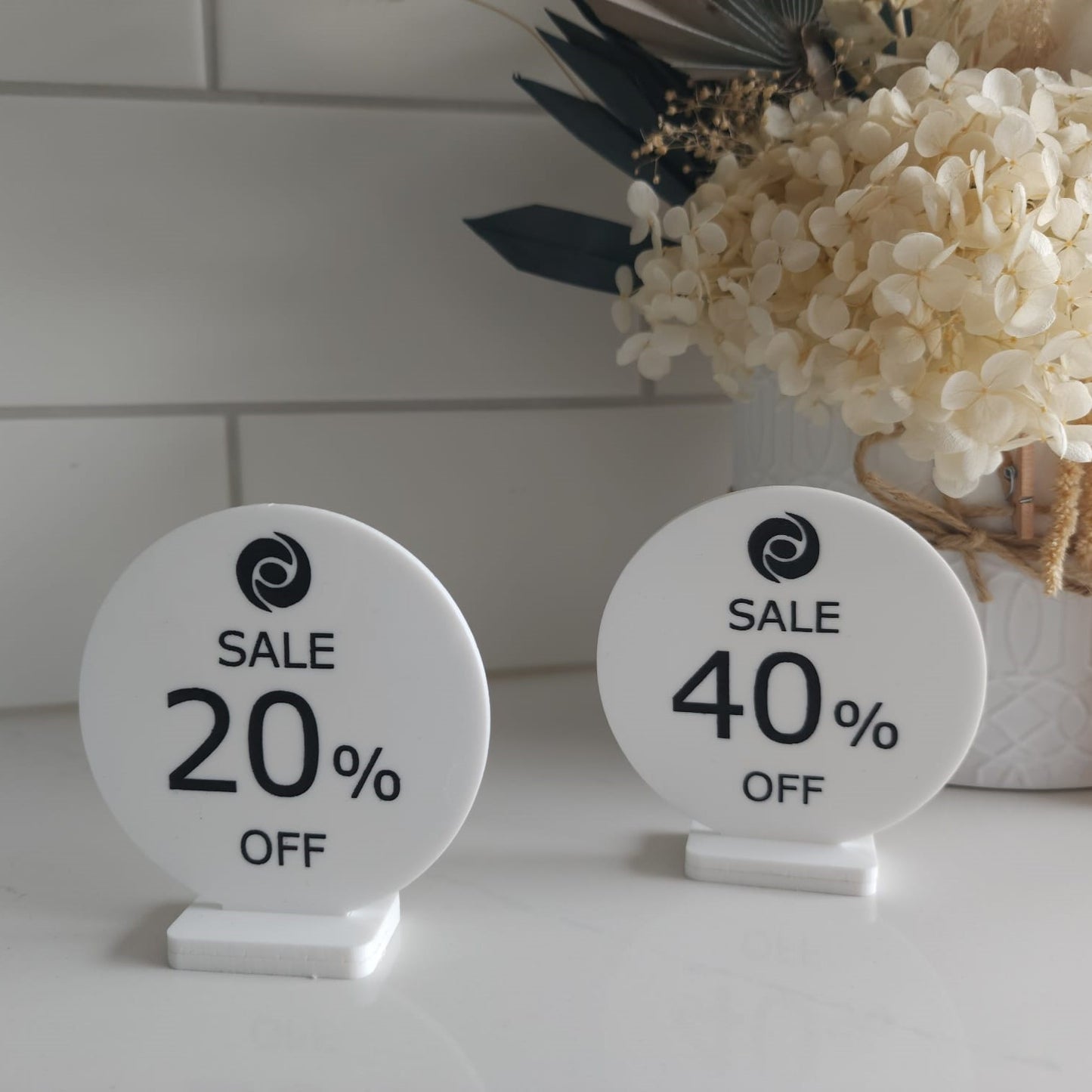 Custom price tags with stand