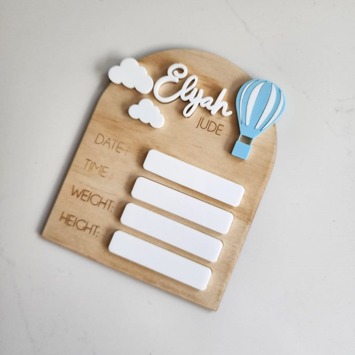 Baby Boy announcement plaque