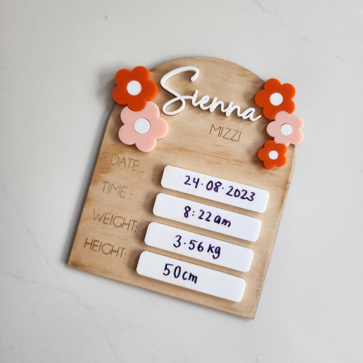 Baby Girl announcement plaque