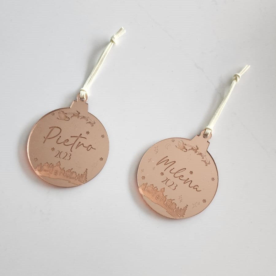 Personalised Name Christmas tree bauble ornament