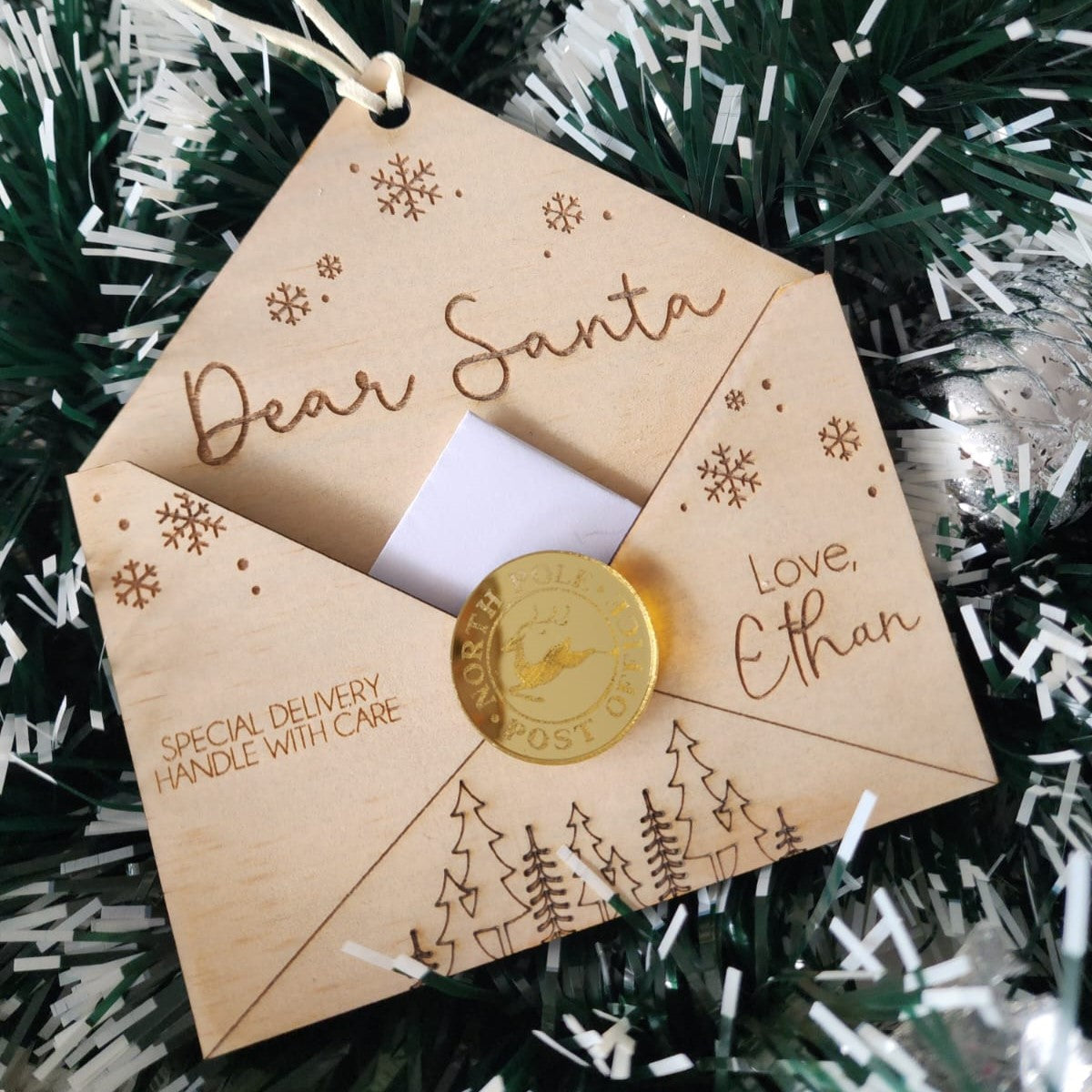 'Dear Santa' Letter Christmas Ornament