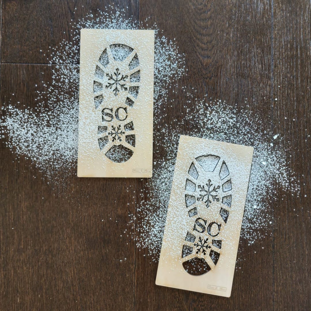 Santa Footprint Stencil Set
