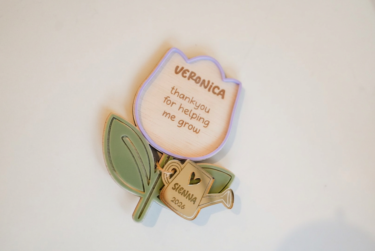 Thank You for Helping Me Grow – Personalised Flower Keepsake