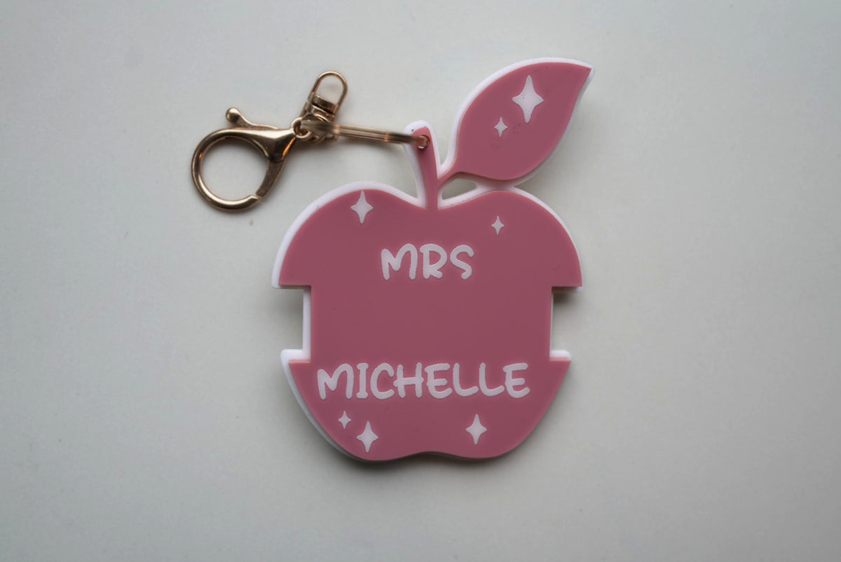 Personalised Apple Name Keychain