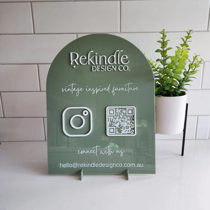 Business Sign with QR codes