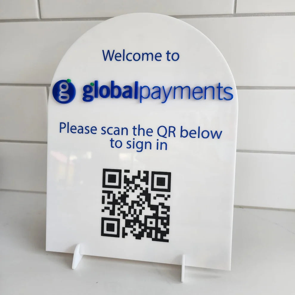 Business Sign with QR codes