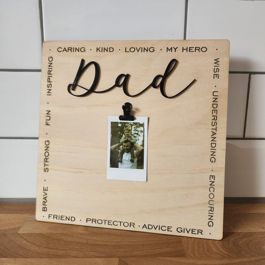 Personalised Father's Day Photo Plaque