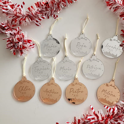 Personalised Name Christmas tree bauble ornament
