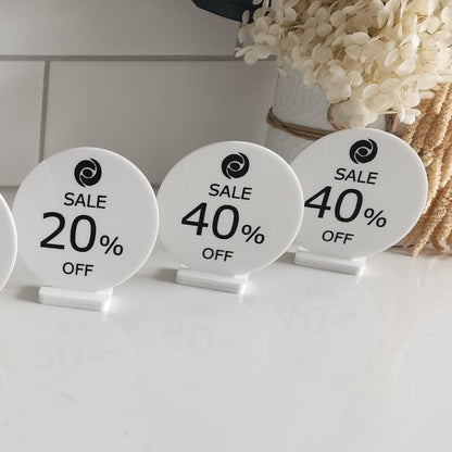 Custom price tags with stand