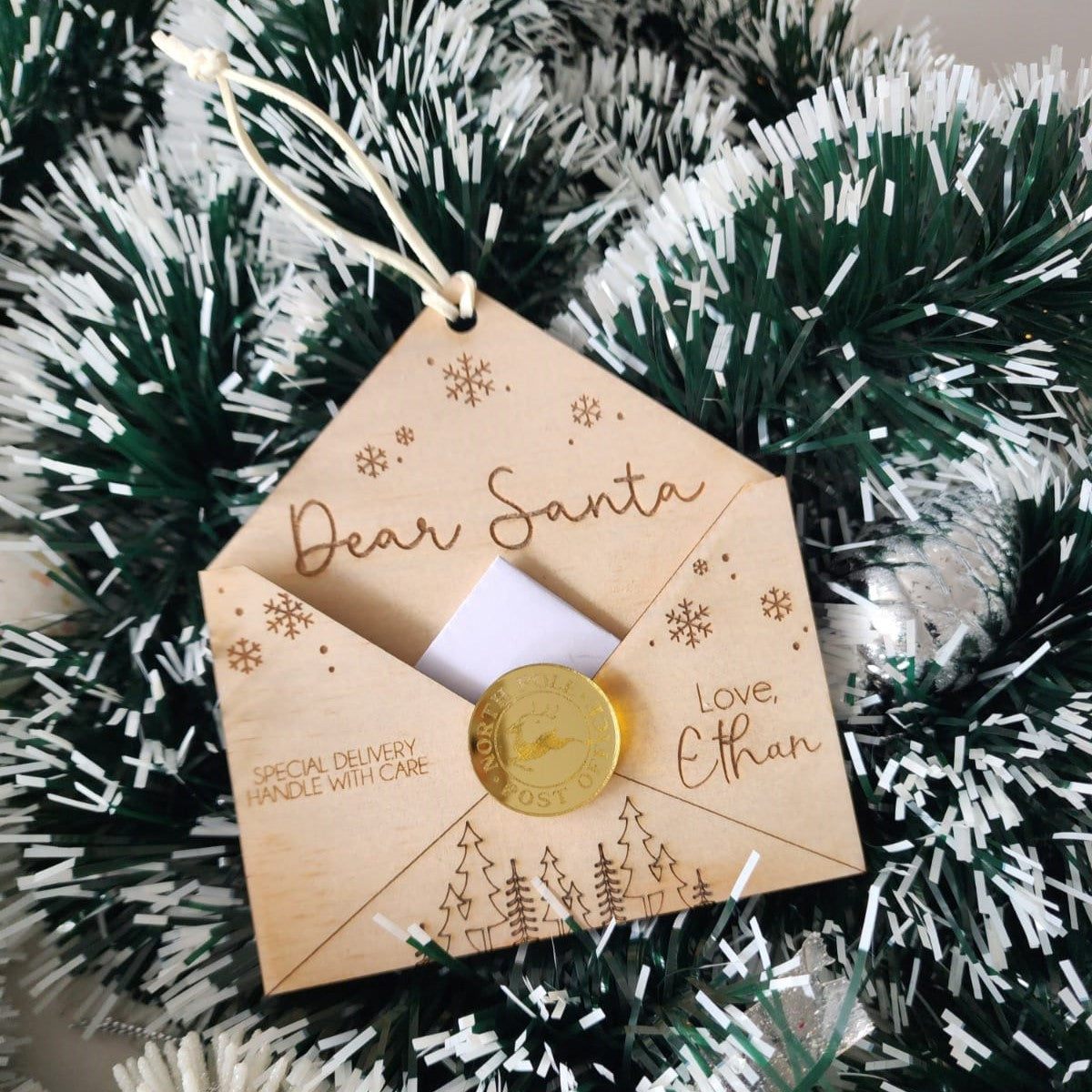 'Dear Santa' Letter Christmas Ornament