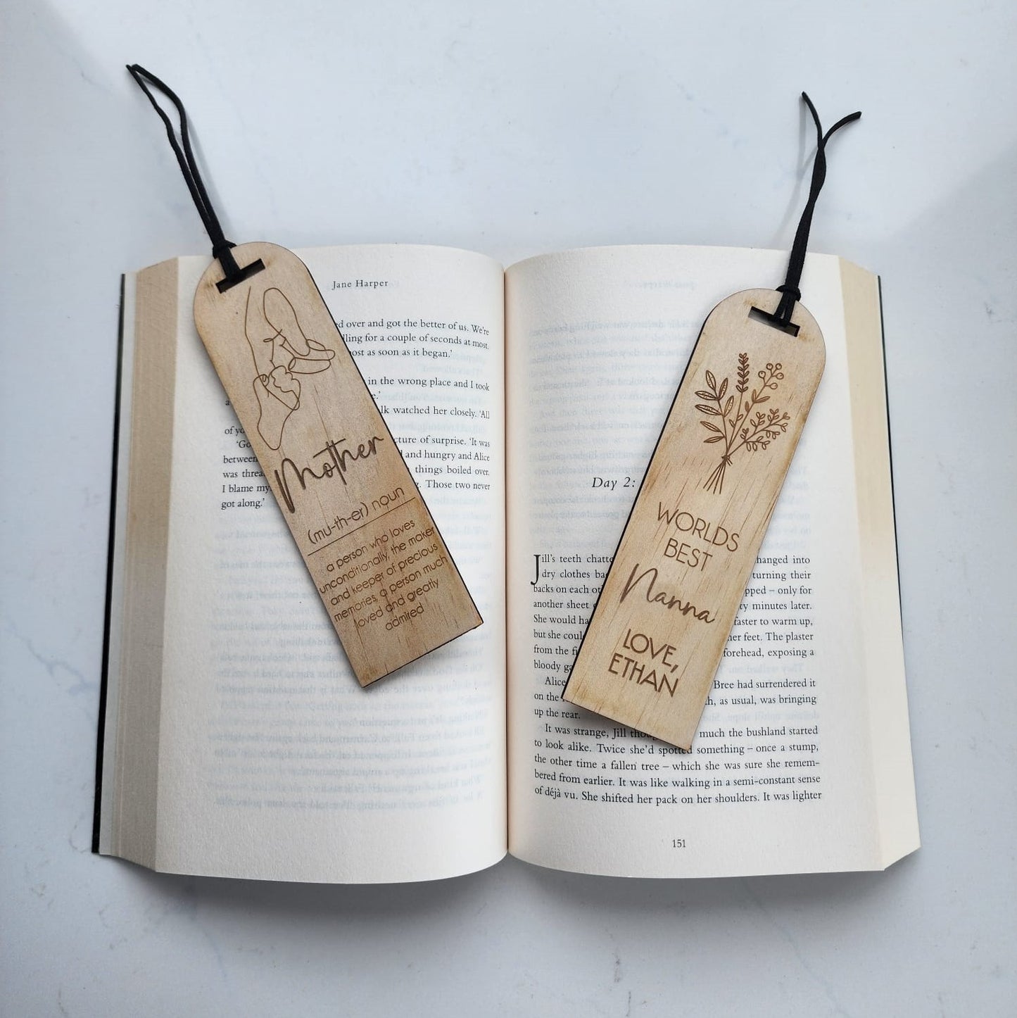 'Mother' wooden bookmark- Mother's Day