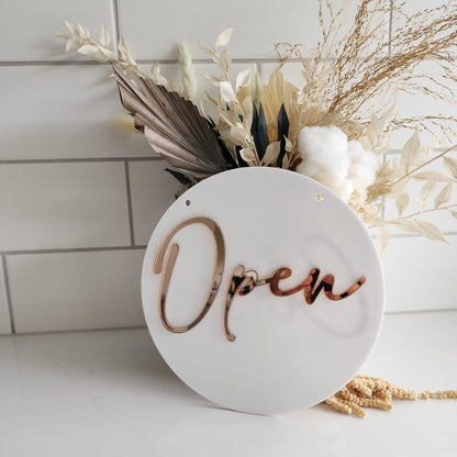 Open Closed Sign Double sided