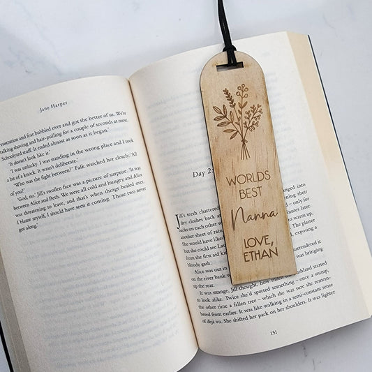 'World's Best' wooden bookmark- Mother's Day